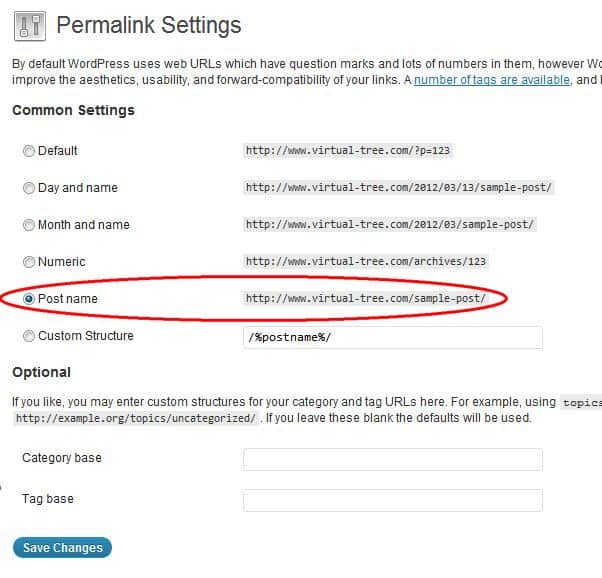 Wordpress permalink settings Wordpress permalink settings